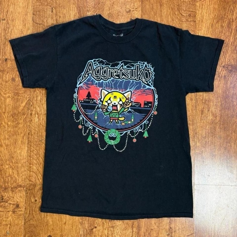 Aggretsuko graphic t shirt with christmas vibe